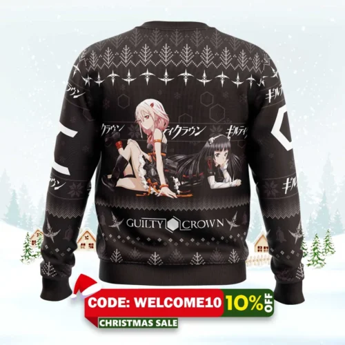 inori x tsugumi guilty crown ugly christmas sweater 2