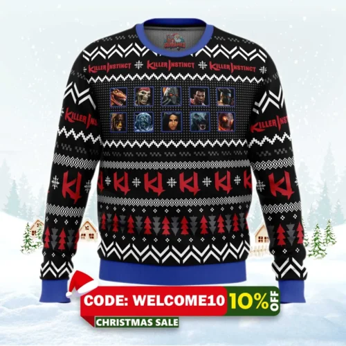 instinct of a killer select killer instinct ugly christmas sweater 1