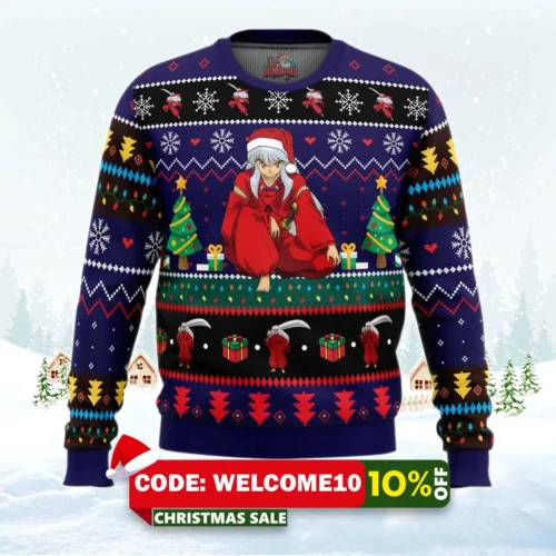 inuyasha ugly christmas sweater 1