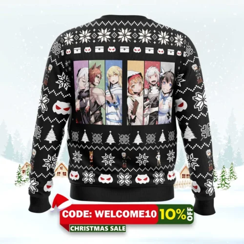is it wrong to try to pick up girls danmachi ugly christmas sweater 2