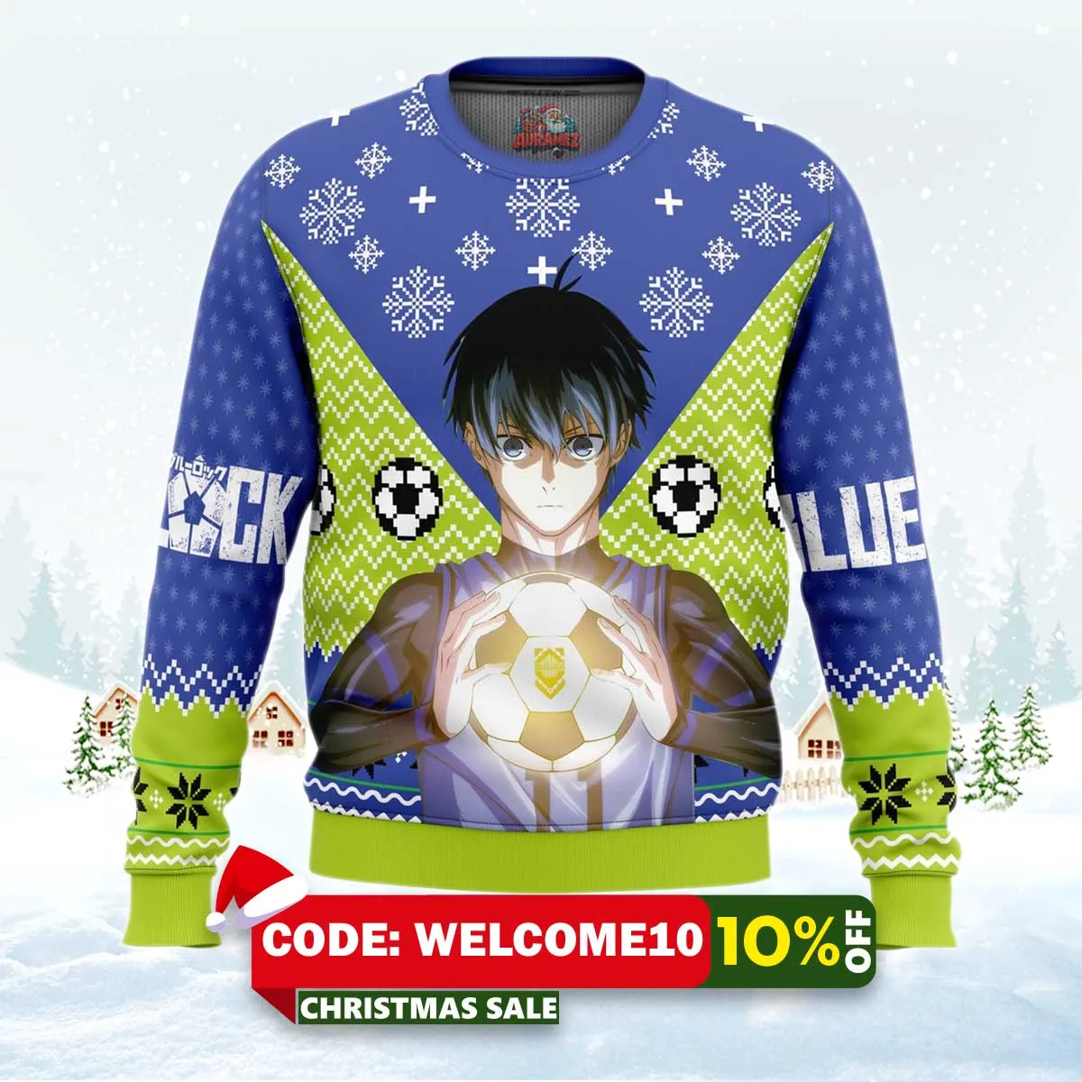 isagi yochi blue lock ugly christmas sweater 1 isagi yochi blue lock ugly christmas sweater 1