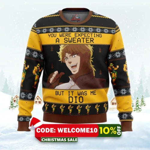 it was me dio jojo's bizarre adventure ugly christmas sweater 1