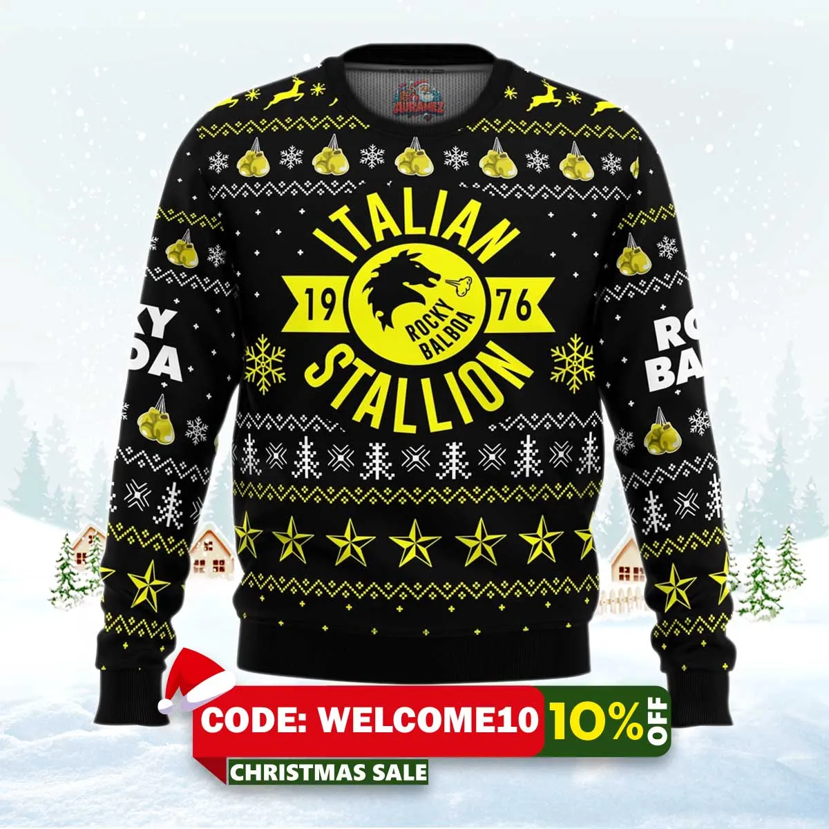 italian stallion balboa rocky ugly christmas sweater 1 italian stallion balboa rocky ugly christmas sweater 1