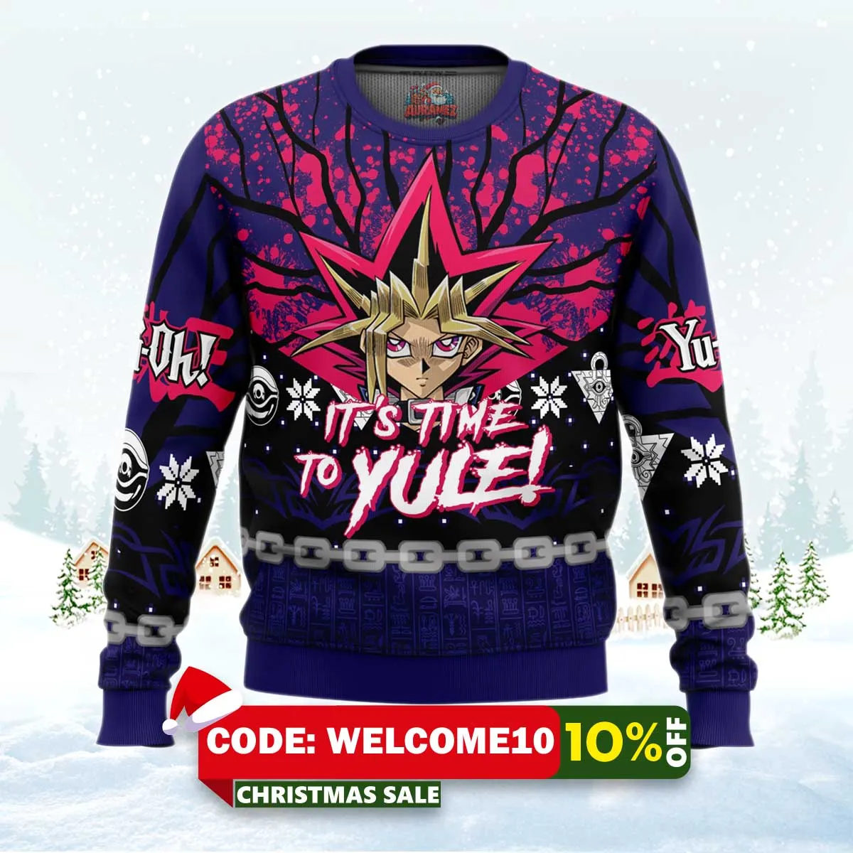 it's time to yule yugioh ugly christmas sweater 1 it's time to yule yugioh ugly christmas sweater 1