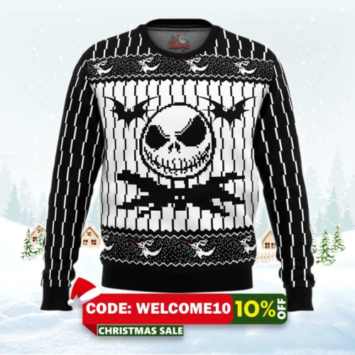 jack skellington the nightmare before christmas ugly christmas sweater 1