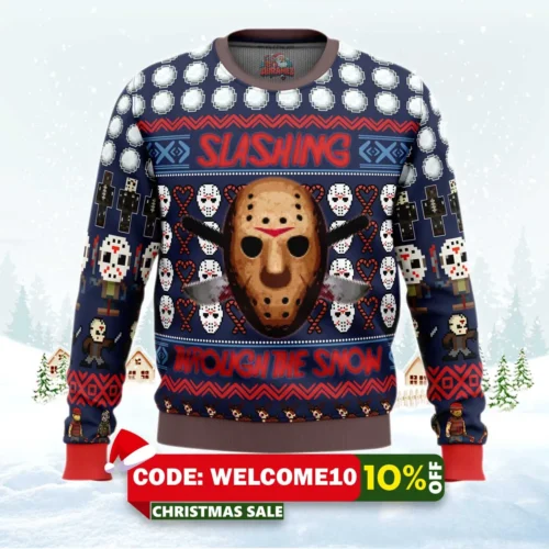 jason vorhees friday the 13th ugly christmas sweater 1