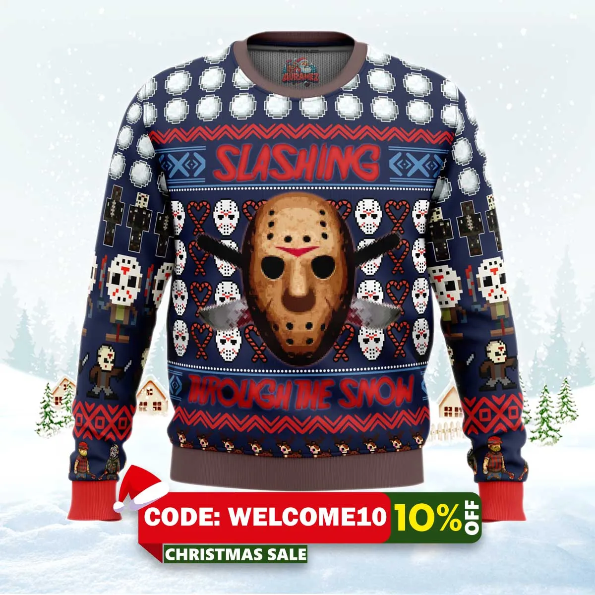 jason vorhees friday the 13th ugly christmas sweater 1 jason vorhees friday the 13th ugly christmas sweater 1