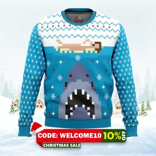 jaws ugly christmas sweater 1