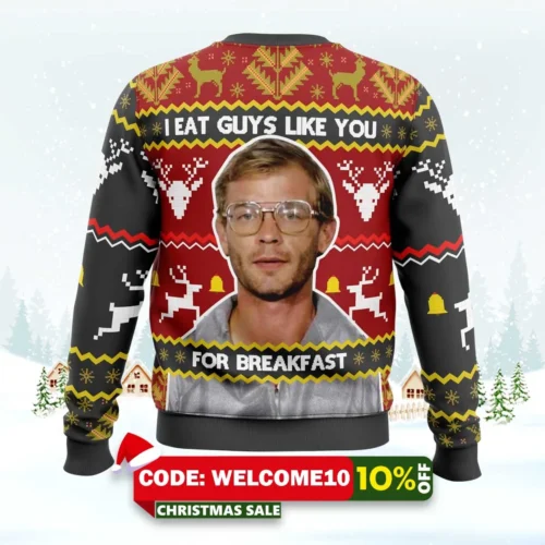jeffrey dahmer ugly christmas sweater 2