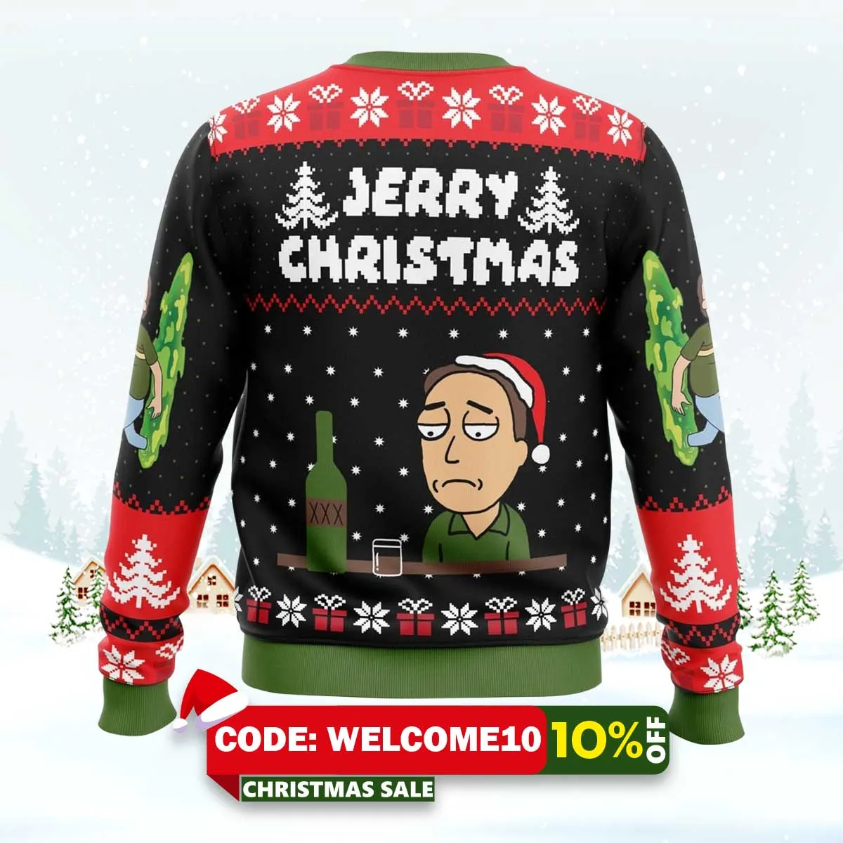jerry christmas rick and morty ugly christmas sweater 2 jerry christmas rick and morty ugly christmas sweater 2