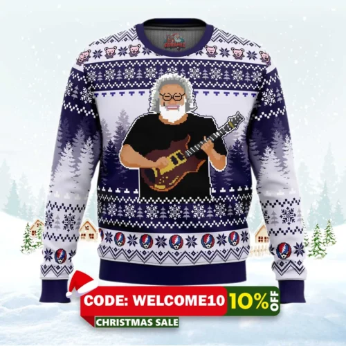 jerry garcia grateful dead ugly christmas sweater 1