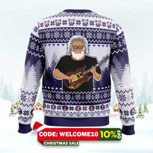 jerry garcia grateful dead ugly christmas sweater 2