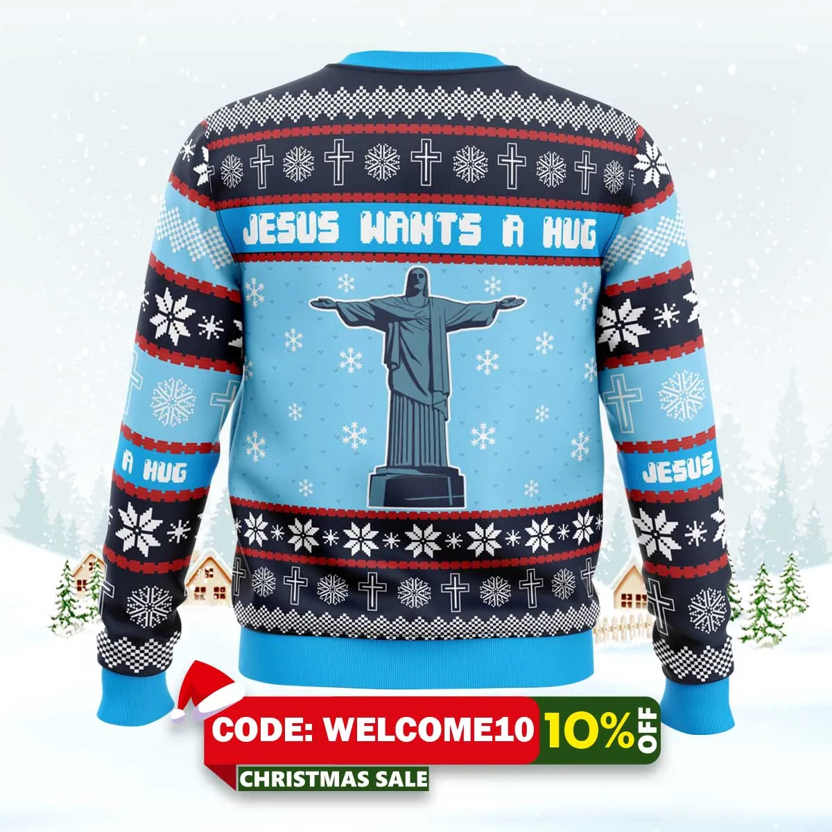 jesus wants a hug hellsing ugly christmas sweater 2 jesus wants a hug hellsing ugly christmas sweater 2