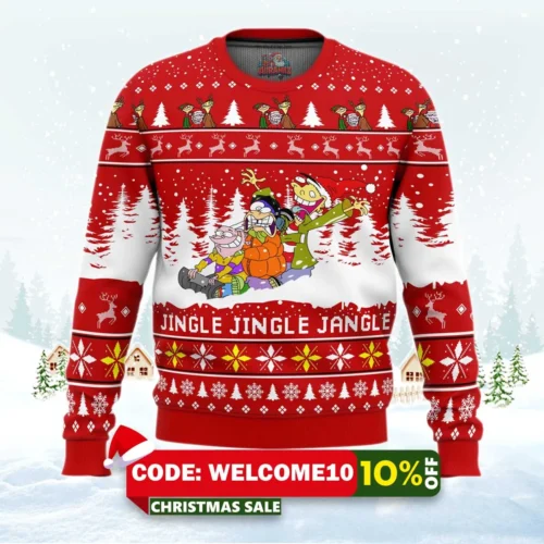 jingle jingle jangle ugly christmas sweater 1