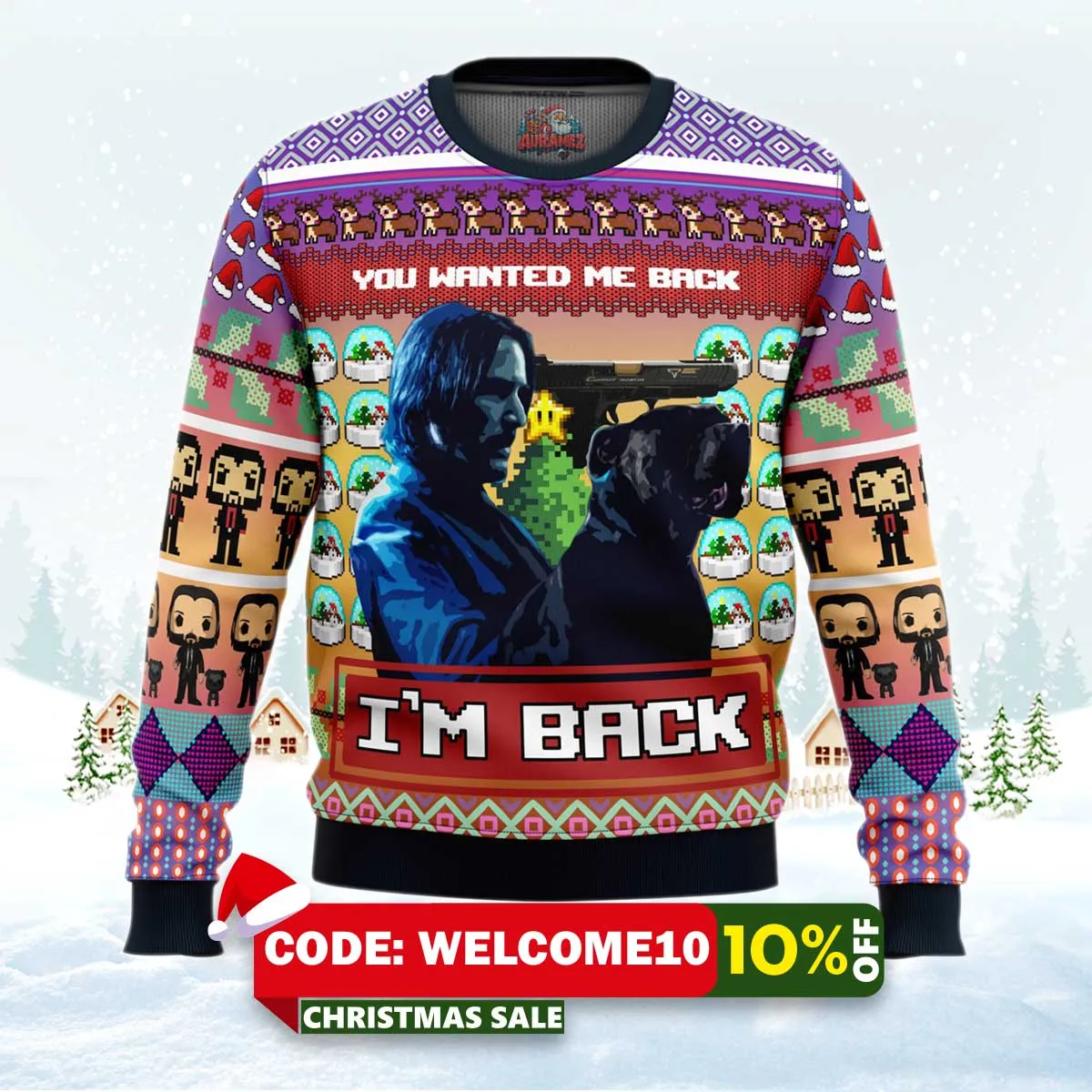 john wick inspired ugly christmas sweater 1 john wick inspired ugly christmas sweater 1