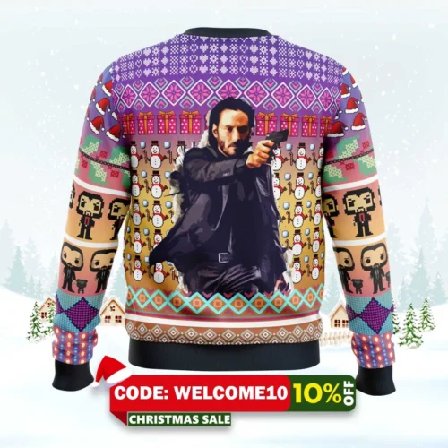 John Wick Inspired Ugly Christmas Sweater 1 john wick inspired ugly christmas sweater 2