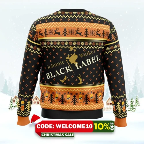 johnnie walker black label ugly christmas sweater 2
