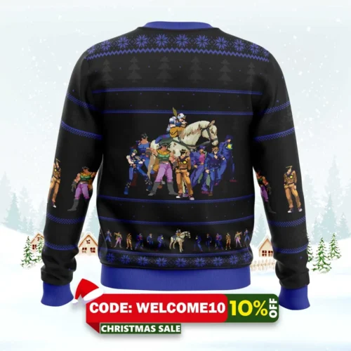 jojo's bizarre adventure generations ugly christmas sweater 2