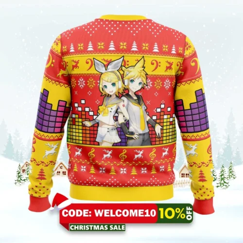 kagamine rin len ugly christmas sweater 2