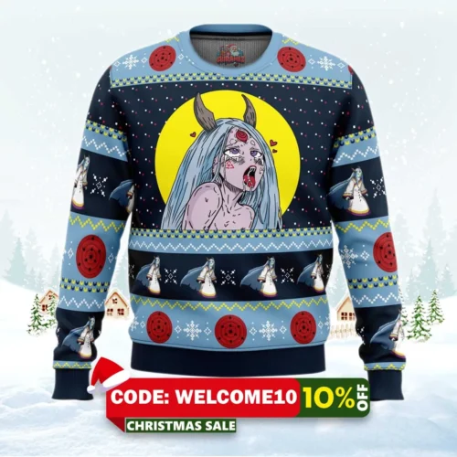 kaguya utsutsuki ahegao naruto ugly christmas sweater 1