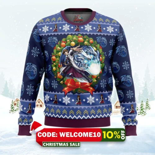 kaiba blue eyes white dragon christmas yugioh ugly christmas sweater 1