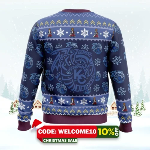 kaiba blue eyes white dragon christmas yugioh ugly christmas sweater 2