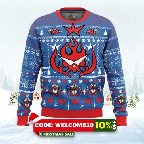kamina tengen toppa gurren lagann ugly christmas sweater 1