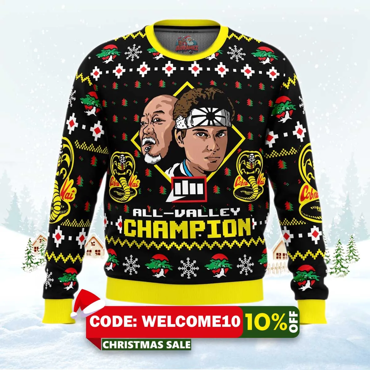karate kid christmas ugly christmas sweater 1 karate kid christmas ugly christmas sweater 1
