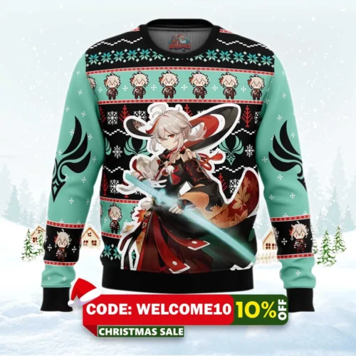 kazuha genshin impact ugly christmas sweater 1