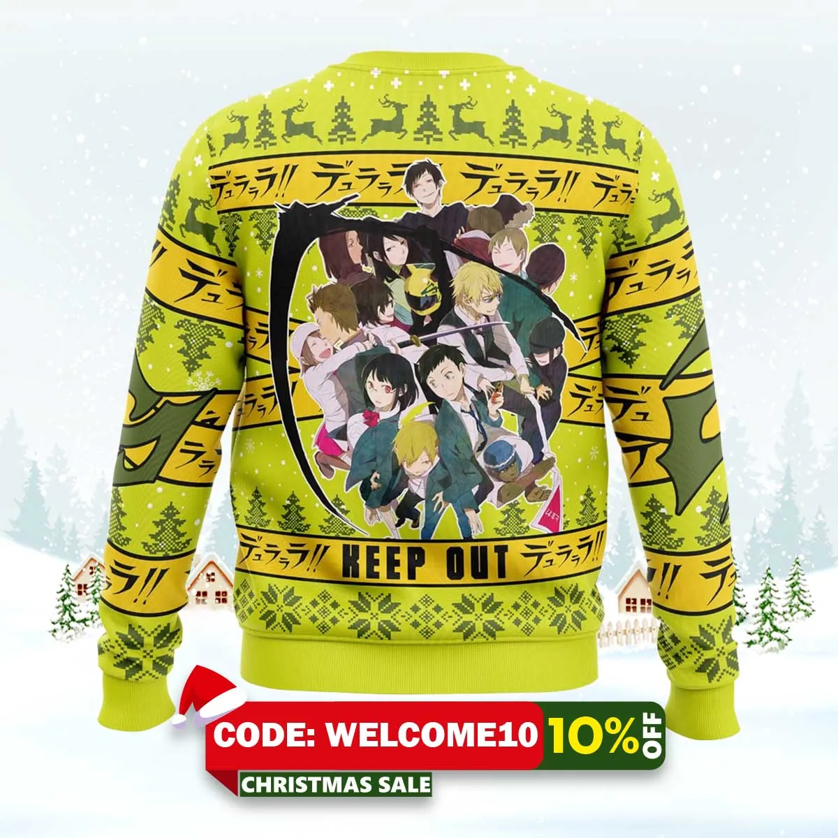 keep out durarara!! ugly christmas sweater 2 keep out durarara!! ugly christmas sweater 2