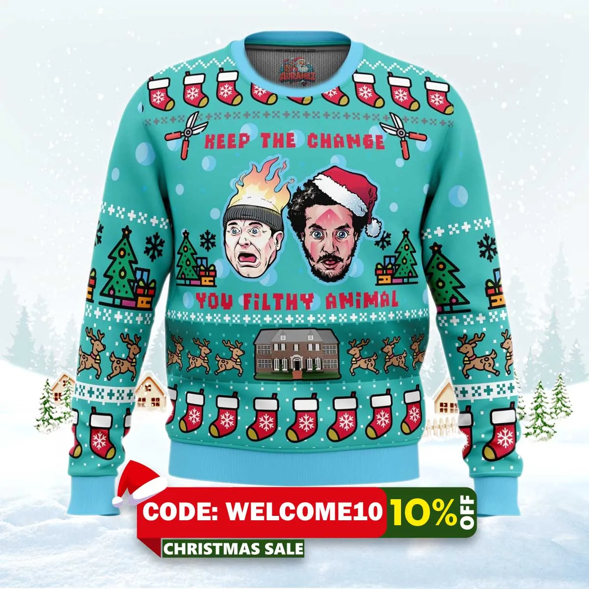 keep the change home alone ugly christmas sweater 1 keep the change home alone ugly christmas sweater 1
