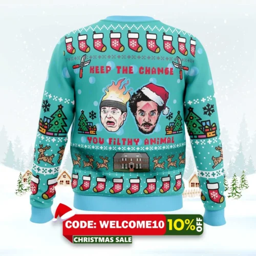 Keep The Change Home Alone Ugly Christmas Sweater 1 keep the change home alone ugly christmas sweater 2