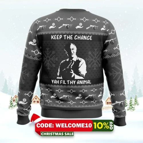 Keep The Change Yah Filthy Animal Home Alone Ugly Christmas Sweater 1 keep the change yah filthy animal home alone ugly christmas sweater 2