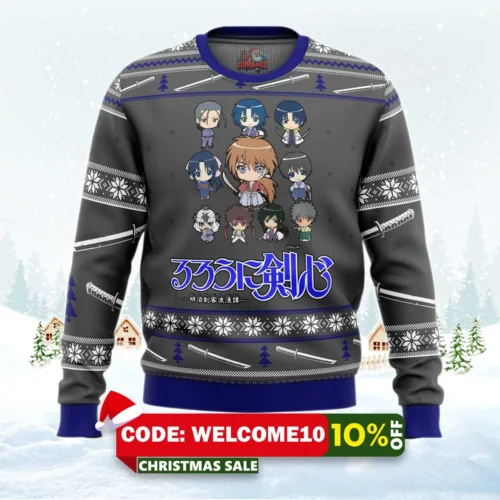 kenshin sprites ugly christmas sweater 1