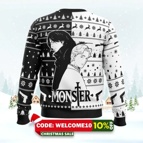 kenzou and johan monster ugly christmas sweater 2
