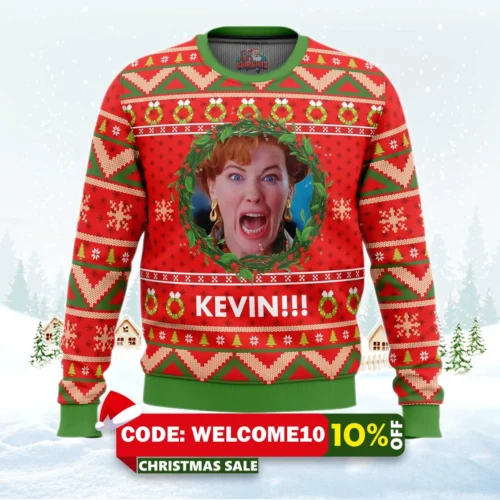 kevin!!! home alone ugly christmas sweater 1