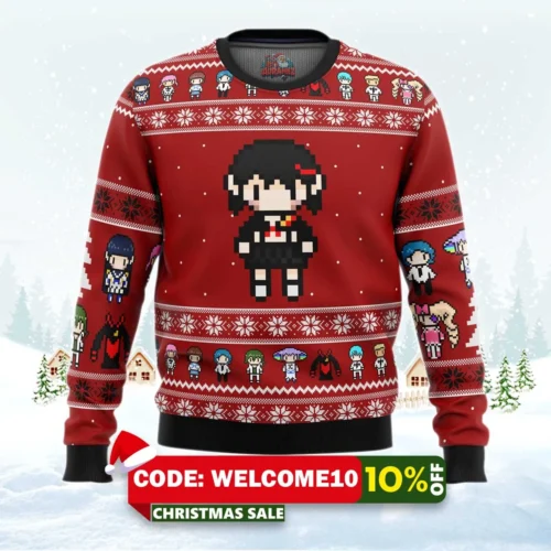 kill la kill sprites ugly christmas sweater 1