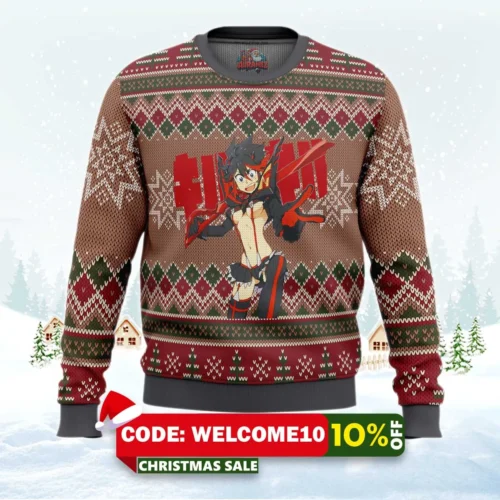kill la kill ugly christmas sweater 1