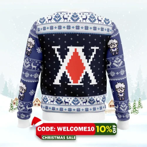 killua zoldyck v2 hunter x hunter ugly christmas sweater 2