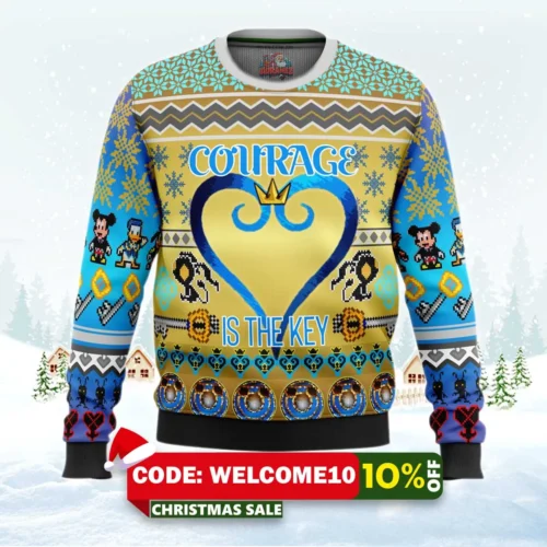 kingdom hearts ugly christmas sweater 1