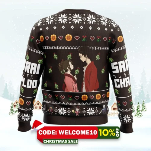 Kiss Me Under The Mistletoe Samurai Champloo Sweater 1 kiss me under the mistletoe samurai champloo sweater 2