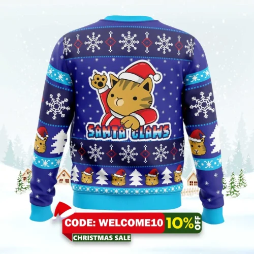 kitty claws ugly christmas sweater 2