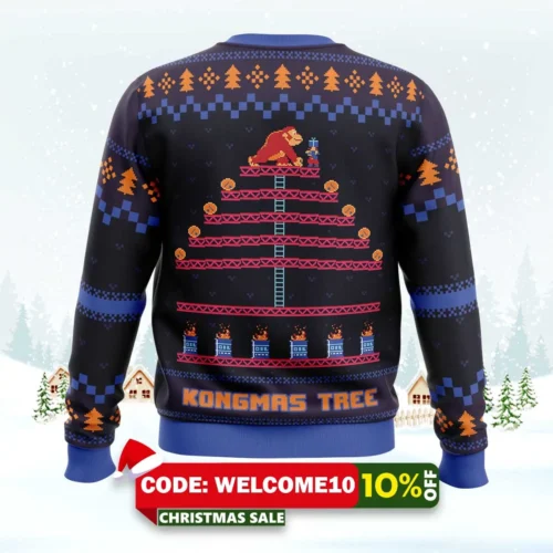 kongmas tree king kong ugly christmas sweater 2