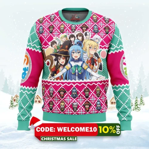 konosuba ugly christmas sweater 1