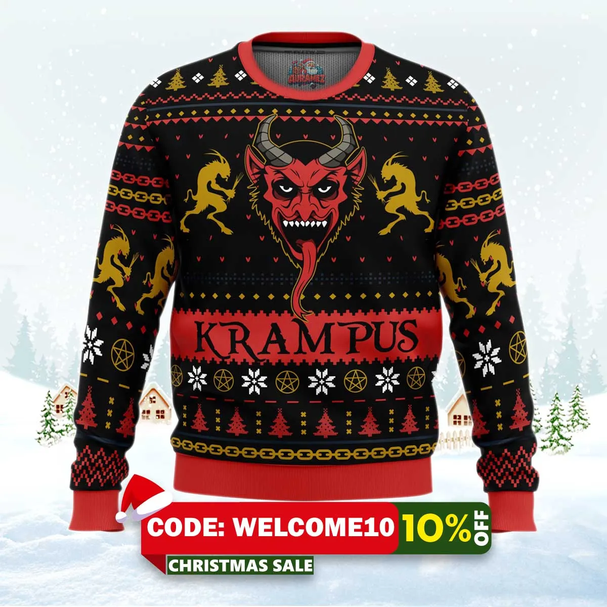 krampus ugly christmas sweater 1 krampus ugly christmas sweater 1