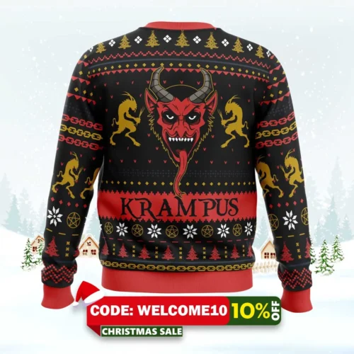 Krampus Ugly Christmas Sweater 1 krampus ugly christmas sweater 2