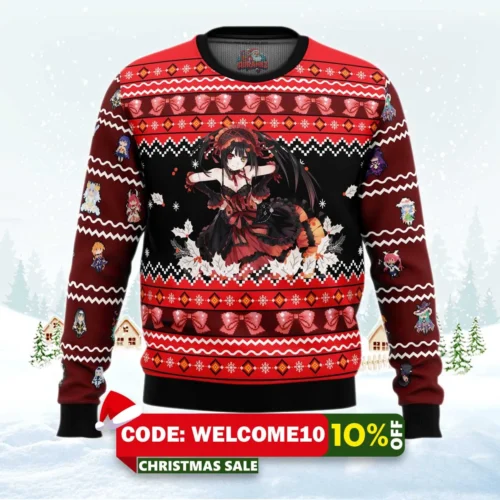 kurumi tokisaki ugly christmas sweater 1