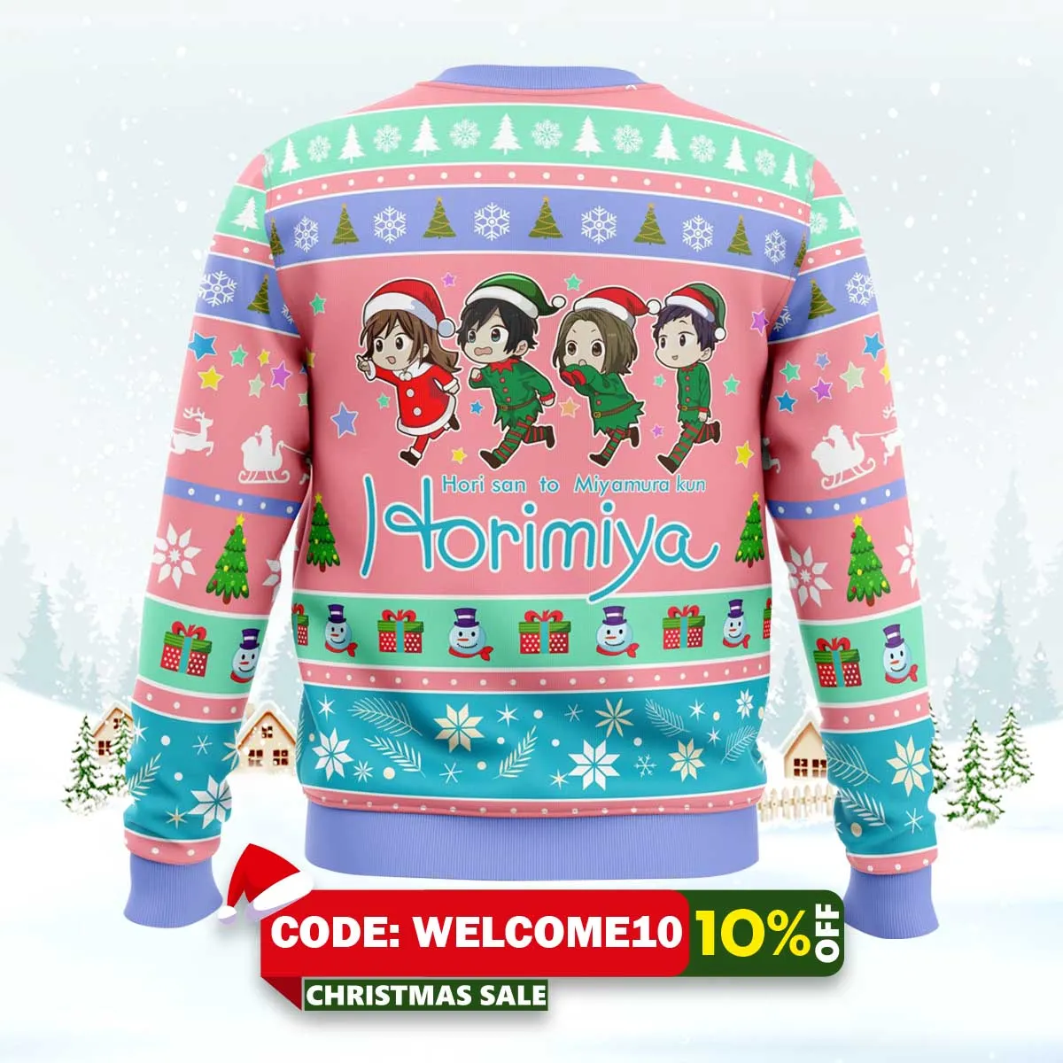 kyouko and friends ugly christmas sweater 2 kyouko and friends ugly christmas sweater 2