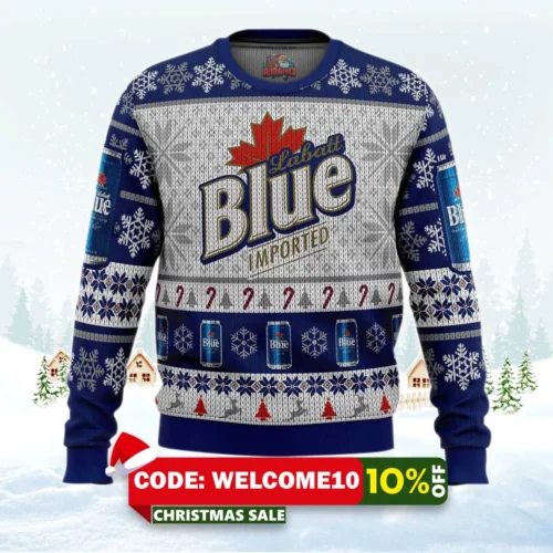 labatt blue ugly christmas sweater 1