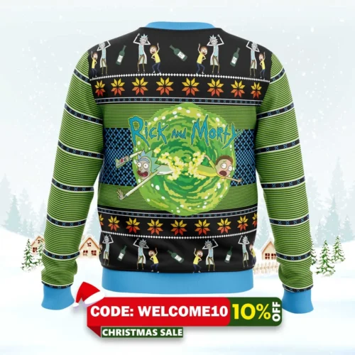 Let'S Get Schwifty! Rick And Morty Ugly Christmas Sweater 1 let's get schwifty! rick and morty ugly christmas sweater 2